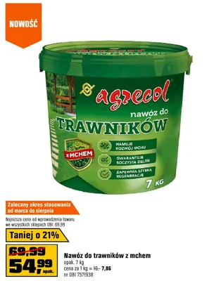 Nawóz do trawników z mchem promocja w OBI