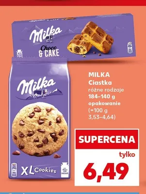 Ciastka Milka XL Cookies promocja w Kaufland