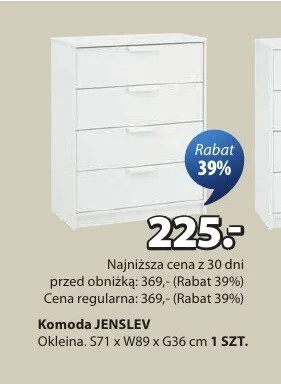 Komoda JENSLEV S71xW89xG36cm promocja w Jysk