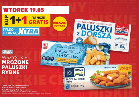 Mrożone paluszki rybne Backfisch-Stäbchen K-Classic promocja w Kaufland