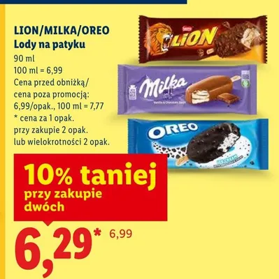 Lody na patyku promocja w Lidl