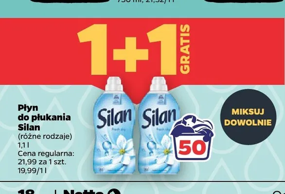Płyn do płukania Silan promocja w Netto