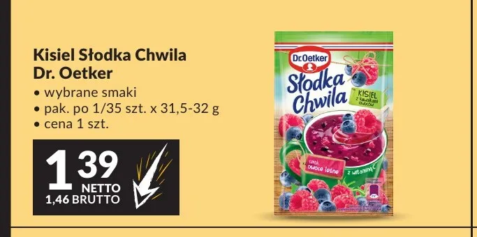 Kisiel Słodka Chwila Dr. Oetker promocja w Makro