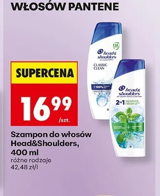 Szampon do włosów Head&Shoulders Menthol Fresh promocja w Biedronka