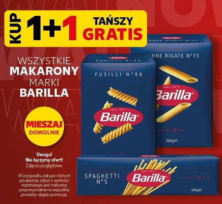 Makaron Barilla różne rodzaje promocja w Kaufland