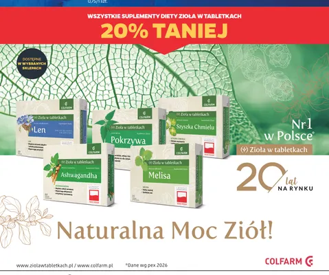Suplement diety Szyszka Chmielu Colfarm promocja w Netto