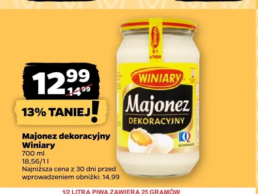 Majonez dekoracyjny Winiary promocja w Netto