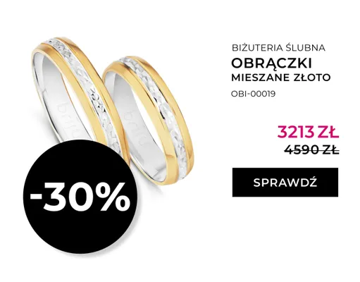 Obrączki ślubne mieszane złoto promocja w Briju