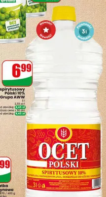 Ocet spirytusowy Polski 10% Grupa AWW promocja w Dino