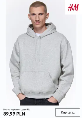 Bluza z kapturem Loose Fit H & M promocja w H&M