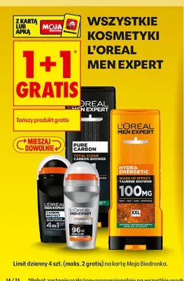 Żel pod prysznic Pure Carbon L'Oréal Men Expert promocja w Biedronka