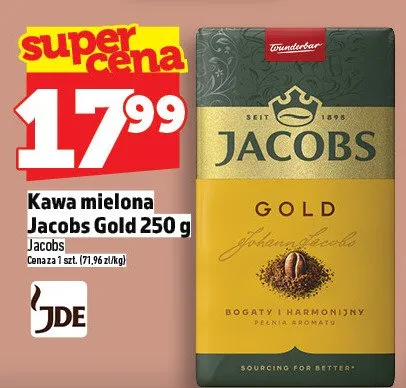 Kawa mielona Jacobs Gold promocja w TOPAZ