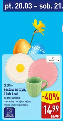 Zestaw naczyń 2 lub 4 szt. Crofton promocja w Aldi