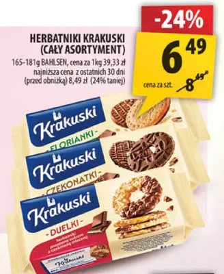 Herbatniki Krakuski (cały asortyment) promocja w Arhelan