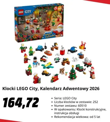 Klocki LEGO City Kalendarz adwentowy 2026 promocja w Media Markt