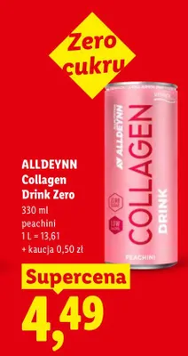 Napój ALLDEYNN Collagen Drink Zero peachini promocja w Lidl