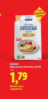 Mąka pszenna luksusowa typ 550 Belbake promocja w Lidl