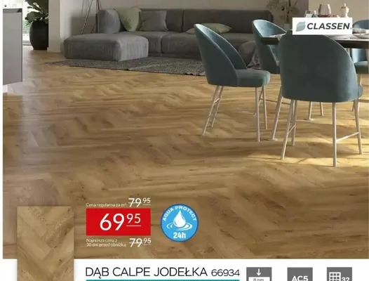 Panele laminowane Dąb Calpe Jodełka 66934 Classen promocja w Abra Meble