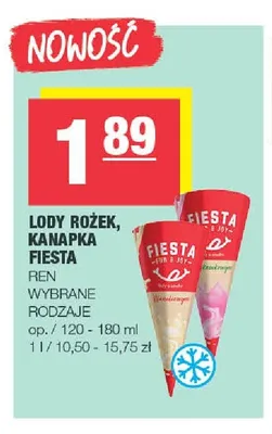 Lody rożek Fiesta promocja w SPAR