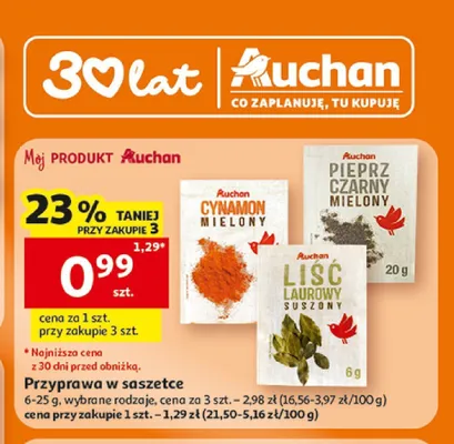 Liść laurowy suszony Auchan promocja w Auchan