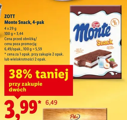 Deser Monte Snack, 4-pak promocja w Lidl