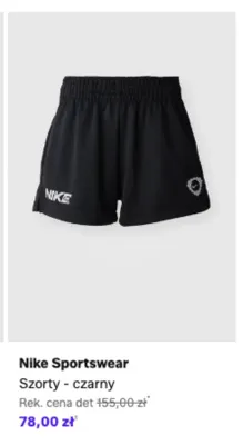 Szorty Nike Sportswear czarny promocja w Lounge by Zalando