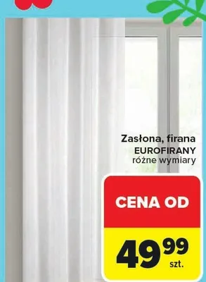 Zasłona, firana Eurofirany różne wymiary promocja w Carrefour Market