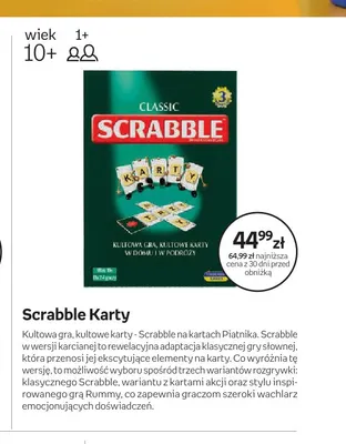 Gra karciana Scrabble Karty promocja w Empik