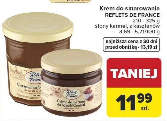 Krem do smarowania słony karmel, z kasztanów promocja w Carrefour