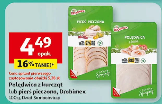 Polędwica z kurcząt lub pierś pieczona promocja w Auchan