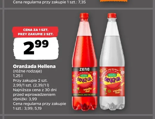 Oranżada biała Hellena promocja w Netto