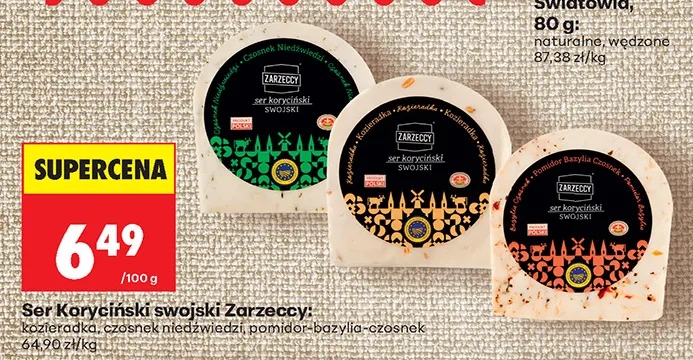 Ser Koryciński swojski Zarzeccy czosnek niedźwiedzi promocja w Biedronka