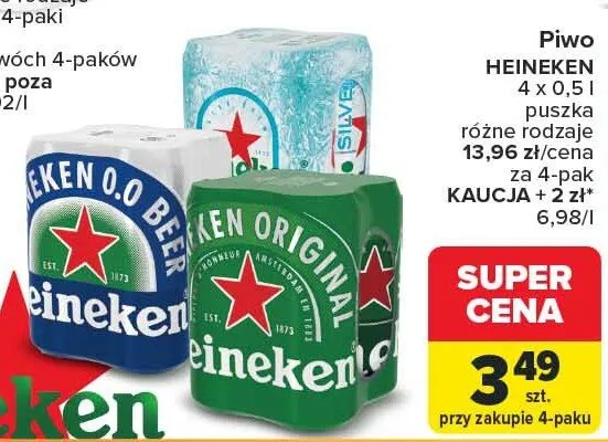 Piwo różne rodzaje promocja w Carrefour