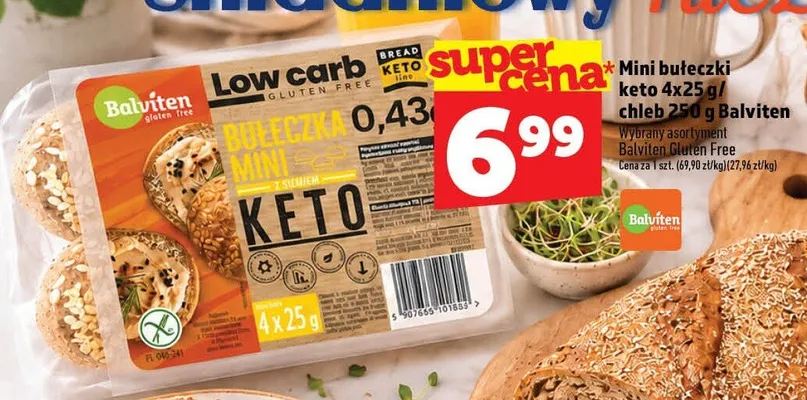 Mini bułeczki keto Balviten 4-pak promocja w TOPAZ