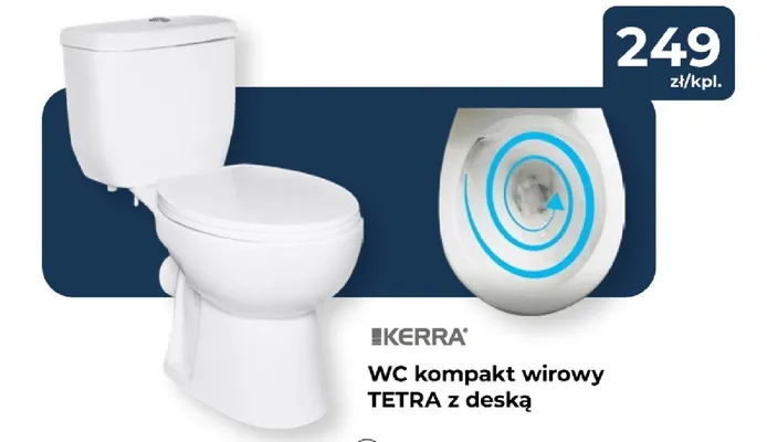 WC kompakt wirowy TETRA z deską promocja w PSB Mrówka