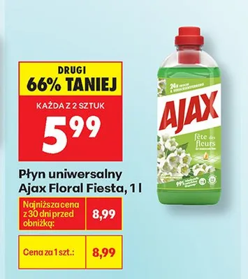 Płyn uniwersalny Ajax Floral Fiesta promocja w Biedronka