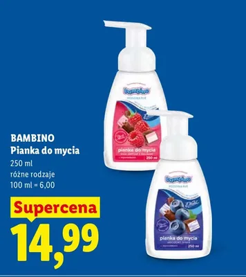 Pianka do mycia Bambino Rodzina malina promocja w Lidl
