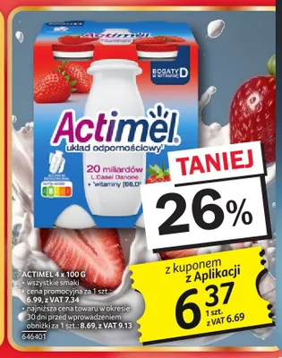 Actimel 4-pak 100g promocja w Selgros