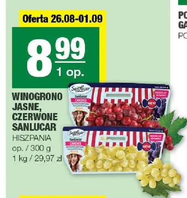 Winogrono czerwone Sanlucar promocja w SPAR
