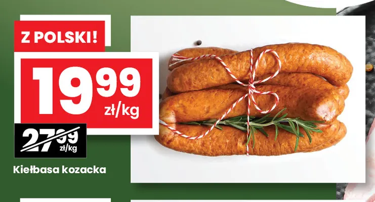 Kiełbasa tatrzańska promocja w emma MARKET