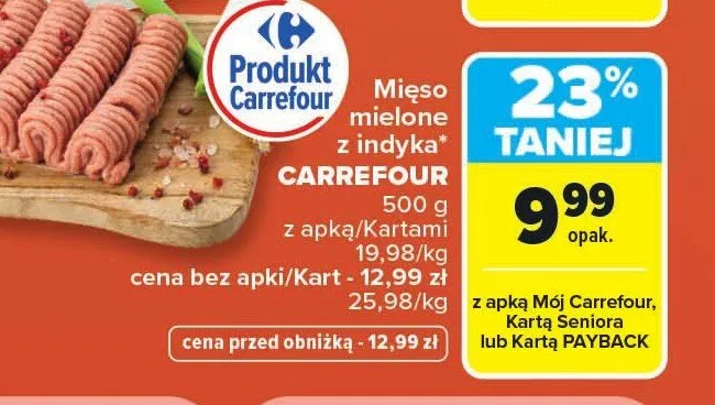 Miś mielone z indyka Carrefour promocja w Carrefour Market