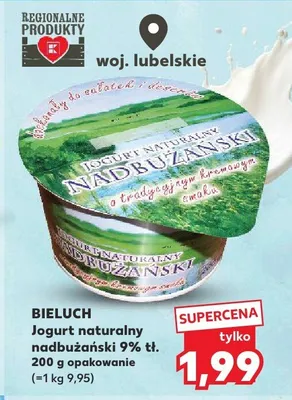 Jogurt naturalny nadbużański 9% tł. promocja w Kaufland