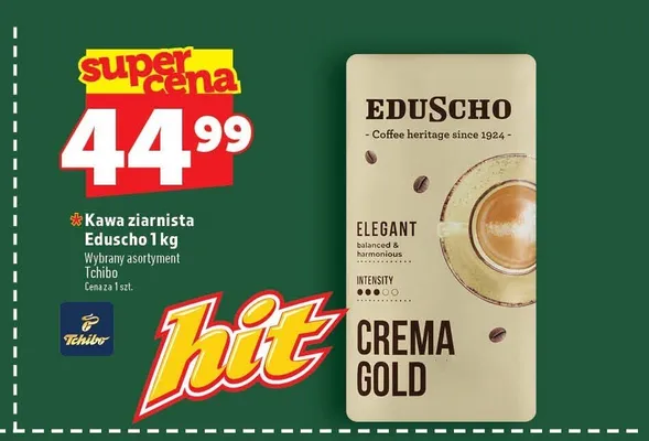 Kawa ziarnista Eduscho Crema Gold promocja w TOPAZ