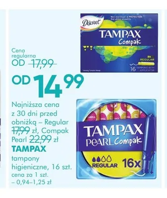 Tampony higieniczne TAMPAX promocja w Super-Pharm