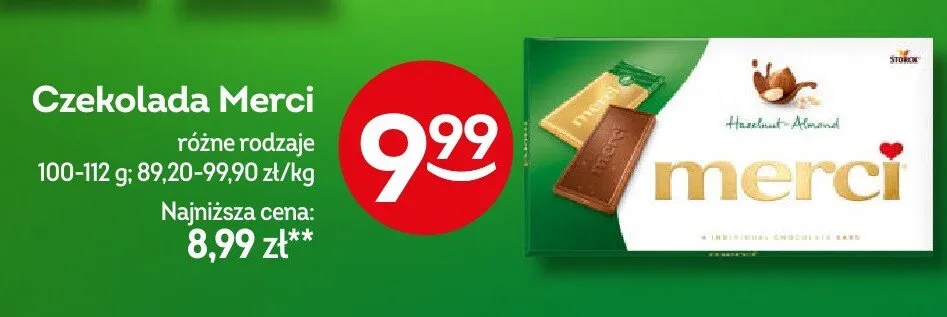 Czekolada Hazelnut-Almond Merci promocja w Żabka