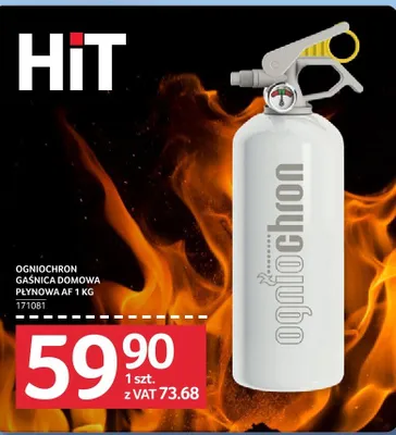 Gaśnica domowa płynowa ogniochron AF 1 KG 1 l promocja w Selgros