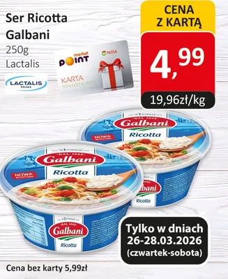 Ser Ricotta Galbani promocja w Market Point
