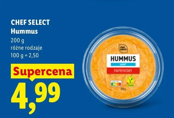 Hummus paprykowy Chef Select promocja w Lidl