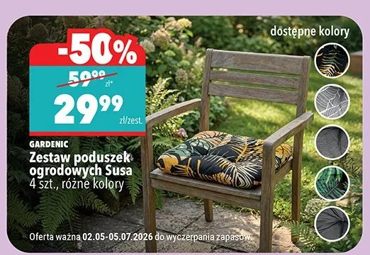 Zestaw poduszek ogrodowych GARDENIC Susa promocja w Biedronka