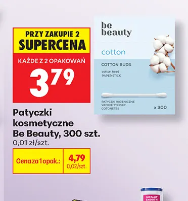 Patyczki kosmetyczne Be Beauty promocja w Biedronka